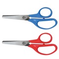 Office Jansan | Universal UNV92024 5 in. Long 1.75 in. Cut Length Rounded Tip Kids' Scissors - Assorted Straight Handles (2/Pack) image number 0