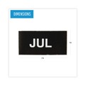 Office Presentation Supplies | MasterVision FM1108 2 in. x 1 in. Months of Year Interchangeable Magnetic Board Accessories - Black/White (12/Pack) image number 1