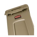 Trash & Waste Bins | Rubbermaid Commercial FG354060BEIG 23 Gallon Rectangular Plastic Slim Jim Receptacle with Venting Channels - Beige image number 5