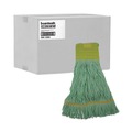 Mops | Boardwalk BWK1200MCT EcoMop Recycled Fiber Looped-End Mop Head - Medium, Green (12/Carton) image number 0