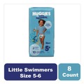 Cleaning & Janitorial Supplies | Huggies 18345 32 lbs. and Up Little Swimmers - Size 5-6/Blue (8/Carton) image number 6