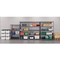 Office Filing Cabinets & Shelves | Alera 26112 36 in. x 18 in. x 60 in. 4-Shelf Steel Shelving Unit with Laminate Shelves - Black/Gun Metal Gray image number 2