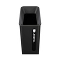 Trash & Waste Bins | Rubbermaid Commercial 2078967 Sustain 15 gal Metal/Plastic Decorative Refuse with Recycling Lid - Black image number 3