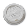 Food Trays, Containers, and Lids | Dixie 9538DX 8 oz. Drink-Thru Hot Drink Cup Lids - White (1000/Carton) image number 4
