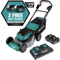 Self Propelled Mowers | Makita XML06PT1 18V X2 (36V) LXT Brushless Lithium-Ion 18 in. Cordless Self-Propelled Commercial Lawn Mower Kit with 4 Batteries (5 Ah) image number 1