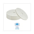 Just Launched | Boardwalk BWK4020NAT 20 in. Diameter Burnishing Floor Pads - Natural White (5/Carton) image number 3