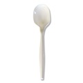 Food Service | Boardwalk BWKSOUPMWPP 4.86 in. Mediumweight Polypropylene Soup Spoon Cutlery - White (1000/Carton) image number 2