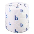 Cleaning & Janitorial Supplies | Boardwalk 6155B 4.5 in. x 4.5 in. 2-Ply Septic Safe Toilet Tissue - White (96/Carton) image number 2
