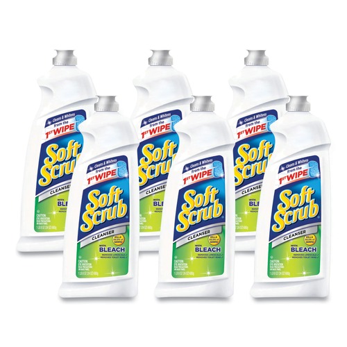 Disinfectants | Soft Scrub 15519 63 oz. Bottle Commercial Disinfectant Cleanser with Bleach (6/Carton) image number 0