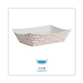 Food Trays, Containers, and Lids | Boardwalk BWK30LAG250 2.5 lbs. Capacity Paper Food Baskets - Red/White (500/Carton) image number 5