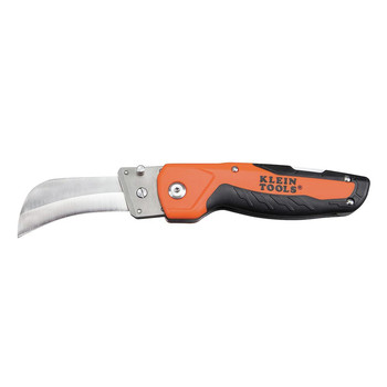 Klein Tools 44218 Cable Skinning Folding Lockback Electricians Utility Knife with Replaceable Hawkbill Blade