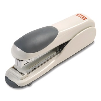 MAX 30-Sheet Capacity Flat-Clinch Full Strip Standard Stapler - Gray