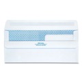Office Jansan | Quality Park QUA24519 Double Window Redi-Seal Security-Tinted Envelope, #9, Commercial Flap, Redi-Seal Closure, 3.88 X 8.88, White, 250/carton image number 0
