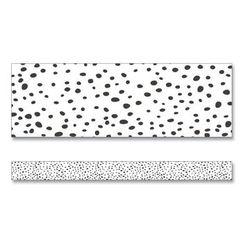 Carson-Dellosa 3 in. x 3 ft. Dotted Straight Borders - Black/White (12/Pack)