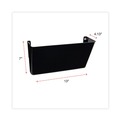 Office Jansan | Universal UNV08122 13 in. x 4.13 in. x 14.5 in. Plastic Wall File Pocket - Letter, Black image number 1