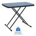 Office Jansan | Iceberg 65491 IndestrucTable 30 in. x 20 in. x 25 in. - 28 in. Classic Personal Folding Table - Charcoal image number 7