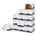 Boxes & Bins | Bankers Box 0162601 23.75 in. x 19.75 in. File/Cube Box Shell - Legal/Letter, White/Blue (6/Carton) image number 2