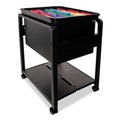 Office Jansan | Advantus 55758 14.5 in. x 18.5 in. x 21.75 in. Folding Mobile File Cart - Clear/Black image number 3