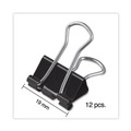 Office Jansan | Universal UNV10200 Binder Clips - Small, Black/Silver (1 Dozen) image number 4