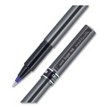 Pens | uni-ball 60027 Deluxe Extra-Fine 0.5 mm Rollerball Pen - Blue Ink/Metallic Gray/Black/Blue Barrel (1-Dozen) image number 1