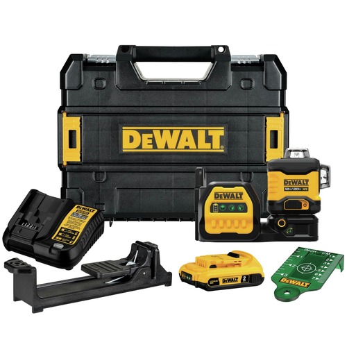 Measuring Tools | Dewalt DCLE34030G 20V MAX XR Lithium-Ion Cordless 3 x 360 Green Laser Kit (2 Ah) image number 0