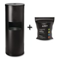 Paper & Dispensers | Gritt Commercial GRI509BLKRW 13.1 in. x 13.1 in. x 36 in. Dispenser and Wipes Starter Kit - Black (1-Kit) image number 1