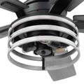 Ceiling Fans | Honeywell 51855-45 52 in. Remote Control Industrial Style Indoor LED Ceiling Fan with Light - Matte Black image number 2