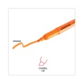 Office Jansan | Universal UNV08853 Chisel Tip Fluorescent Orange Ink Orange Barrel Pocket Highlighters (1 Dozen) image number 7