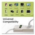 Office Electronics & Batteries | GoGreen Power GG-16106MS 6 ft. Cord 250 Joules 6-Outlet Surge Protector - White image number 6