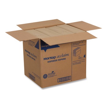 Georgia-Pacific 13 in. x 8.5 in. 1-Ply Interfold Napkin Refills - Brown (12 Packs/Carton)