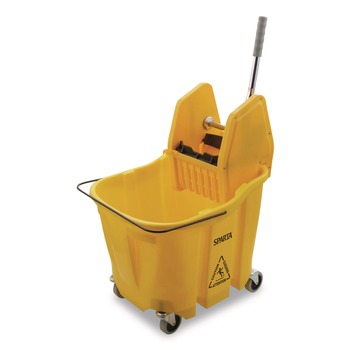Carlisle 35 qt OmniFit Mop Bucket with Down Press Wringer - Yellow