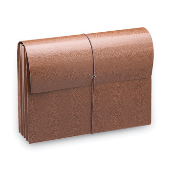 Smead 3.5 in. Expansion Legal Size 1 Section Elastic Cord Closure Classic Expanding Wallets - Redrope