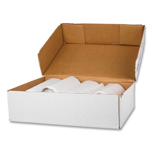 Trash Bags | Inteplast Group VALH3037N13 High-Density 30 Gallon 30 in. x 36 in. Commercial Can Liners - Clear (500/Carton) image number 0