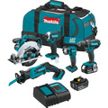 Combo Kits | Makita XT510SM 18V LXT Lithium-Ion Cordless 5-Tool Combo Kit (4 Ah) image number 0