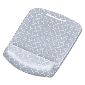 Fellowes Mfg Co. PlushTouch 7.25 in. x 9.38 in. Mouse Pad with Wrist Rest - Lattice Design