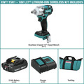 Impact Wrenches | Makita XWT11SR1 18V LXT Lithium-Ion Compact Brushless Cordless 3-Speed 1/2 in. Square Drive Impact Wrench Kit (2 Ah) image number 1