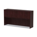  | Alera ALEVA286615MY 64.75 in. x 15 in. x 35.38 in. Valencia Series 4-Compartment Hutch with Doors - Mahogany image number 2