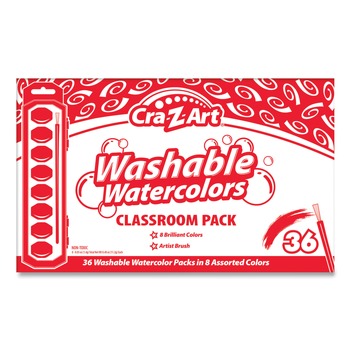 Cra-Z-Art Washable Watercolor Classroom Pack - Assorted Colors (36/Box)