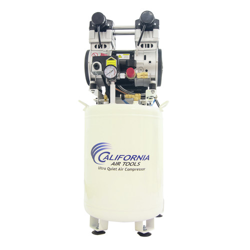 Portable Air Compressors | California Air Tools CAT-10020DC 2 HP 10 Gallon Ultra Quiet and Oil-Free Dolly Air Compressor with Air Dryer image number 0