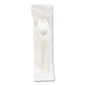 Food Service | Boardwalk BWKSCHOOLKITPP 5.31 in. Mediumweight Plastic School Cutlery Napkin/Spork/Straw Kit - White (1000/Carton) image number 2