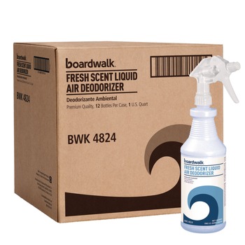 Boardwalk DO1406-12ESSN 32 oz. Spray Bottle RTU Liquid Air Deodorizer - Fresh Scent (12/Carton)