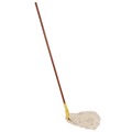 Mops | Rubbermaid Commercial FGV41800WH00 12-Piece 24 oz. Economy Cut-End Rayon Mop Head with 1 in. Band (White) image number 2