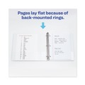 Office Jansan | Avery 17142 3 Slant Rings 1.5 in. Capacity 11 in. x 8.5 in. TouchGuard Protection Heavy-Duty View Binders - White image number 5