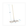 Mops | Boardwalk BWKM245C 24 in. x 5 in. Cotton Head 60 in. Wood Handle Cotton Dry Mopping Kit - Natural (1-Kit) image number 2