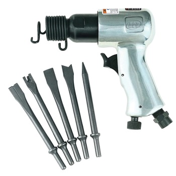 Ingersoll Rand 115K 5000 BPM 1-5/8 in. Stroke Round Shank Standard Air Hammer with 5-Piece Chisel Set