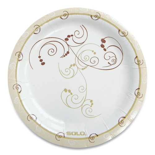 Food Service | SOLO MP6-J8001 6 in. diameter Mediumweight Symphony Paper Dinnerware Plate - Tan (125/Pack) image number 0