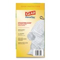 Cleaning & Janitorial Supplies | Glad 78900 ForceFlex 24 in. x 27.38 in. 13 Gallon Kitchen Drawstring Trash Bags - Gain Original Scent/White (240/Carton) image number 4