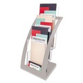 Office Jansan | Deflecto 693645 6.75 in. x 6.94 in. x 13.31 in. 3-Tier Literature Holder - Leaflet Size, Silver image number 3