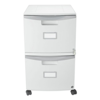 Storex 14.75 in. x 18.25 in. x 26 in. 2 Legal/Letter-Size File Drawers Mobile Filing Cabinet - Gray