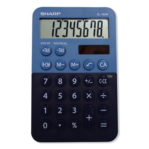 Cleaning & Janitorial Supplies | Sharp EL760RBBL 8-Digit LCD Handheld Calculator image number 0